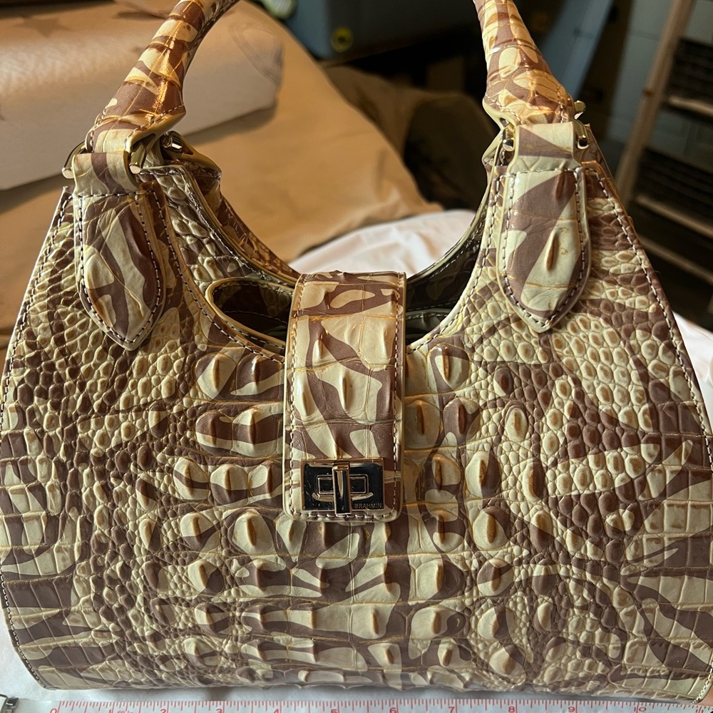 Brahmin Tan Adrian Stepping stone Melbourne Genuine leather shoulder/cross body